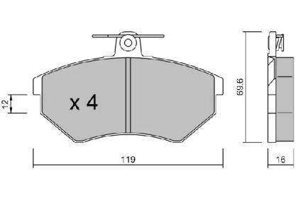 Комплект тормозных колодок AISIN BPVW-1002